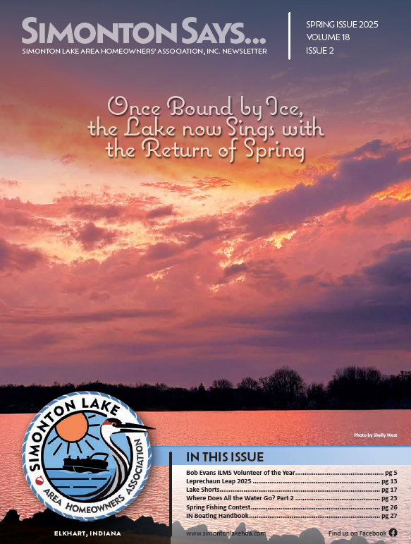 Simonton Lake Newsletter Cover May 2025