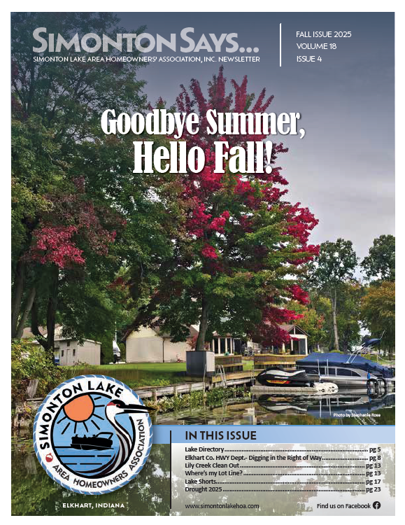 Simonton Lake Newsletter Cover November 2025